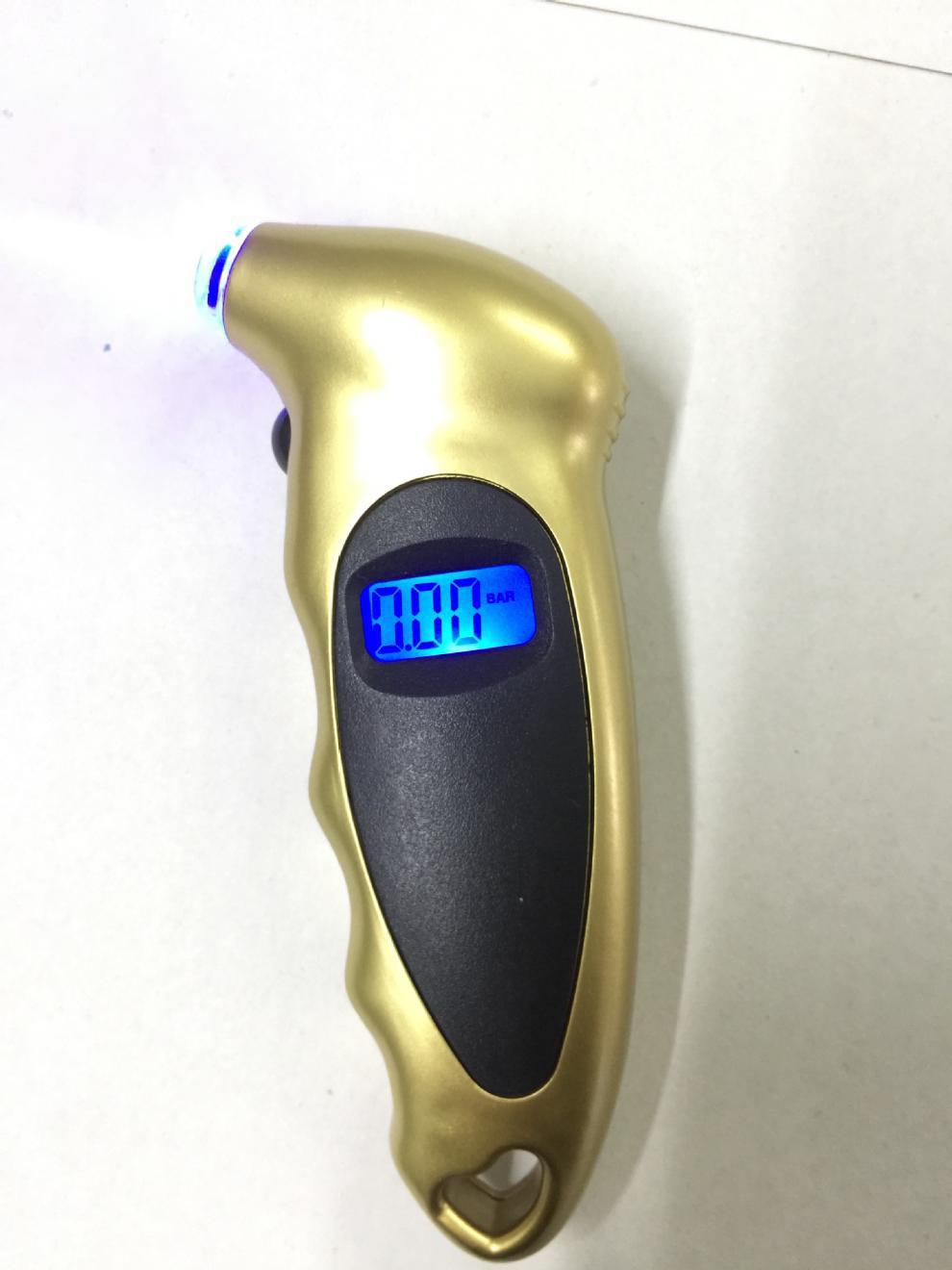 Gold digital tire pressure gauge