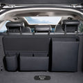 Black leather trunk storage organizer for cars and SUVs