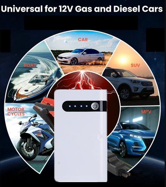 Emergency battery booster controls and USB ports